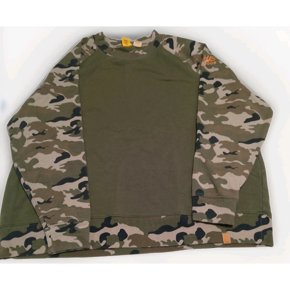 SHE Outdoor Womens 2XL Camo Pullover Sweatshirt Green Bass Pro Hunting 2020